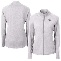 Women's Cutter & Buck Heather Gray Indianapolis Colts Adapt Eco Knit Full-Zip Jacket