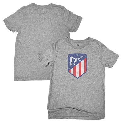 Youth 1863FC  Heather Gray Atletico de Madrid Color Badge T-Shirt