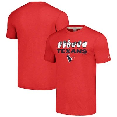 Unisex Homage Red Houston Texans The NFL ASL Collection by Love Sign American Language T-Shirt