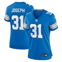 Women's Nike Kerby Joseph  Blue Detroit Lions Team Game Jersey