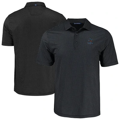Men's Cutter & Buck Black Miami Marlins Pike Eco Shadow Check Print