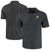 Men's Cutter & Buck Black Athletics Pike Eco Shadow Check Print