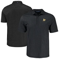 Men's Cutter & Buck Black Athletics Pike Eco Shadow Check Print