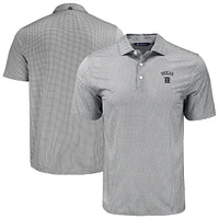 Men's Cutter & Buck Black Texas Rangers  Pike Eco Diamond Dot Print Polo