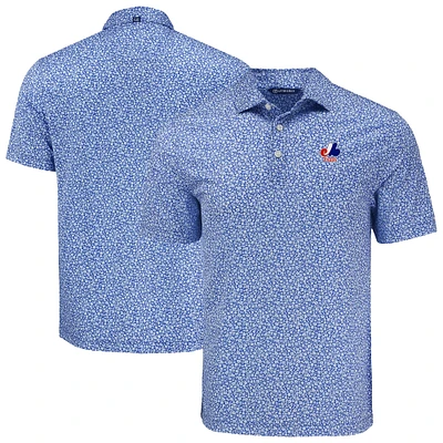 Men's Cutter & Buck Montreal Expos Pike Eco Flora Print Recycled Polo