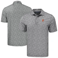 Men's Cutter & Buck Black San Francisco Giants Pike Eco Flora Print Recycled Polo