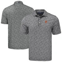 Men's Cutter & Buck Black San Francisco Giants Pike Eco Flora Print Recycled Polo