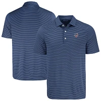 Men's Cutter & Buck Navy Minnesota Twins Forge Eco Fine Line Stripe Polo