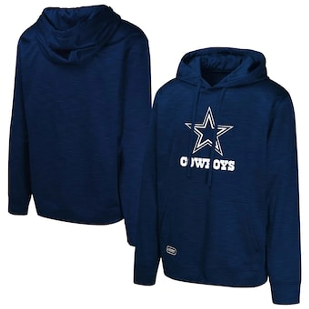 Men's Navy Dallas Cowboys Combine Authentic Classic Streak Fleece Pullover Hoodie