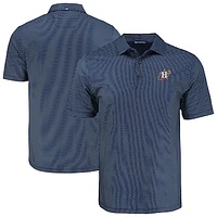 Men's Cutter & Buck Navy Houston Astros Big Tall Pike Eco Shadow Check Print Polo