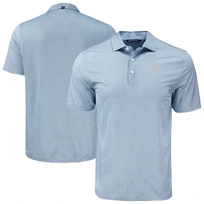 Men's Cutter & Buck Navy Detroit Tigers Big Tall Pike Eco Diamond Dot Print Polo