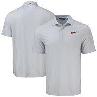 Men's Cutter & Buck Gray Detroit Tigers Big Tall Pike Eco Diamond Dot Print Polo