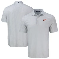 Men's Cutter & Buck Gray Detroit Tigers Big Tall Pike Eco Diamond Dot Print Polo