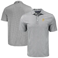 Men's Cutter & Buck Black Pittsburgh Pirates Big Tall Pike Eco Diamond Dot Print Polo