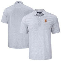 Men's Cutter & Buck Gray San Francisco Giants Big Tall Pike Eco Flora Print Recycled Polo
