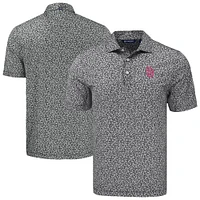 Men's Cutter & Buck Black San Diego Padres Big Tall Pike Eco Flora Print Recycled Polo