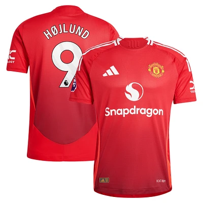 Men's adidas Rasmus Højlund Red Manchester United 2024/25 Home Authentic Player Jersey