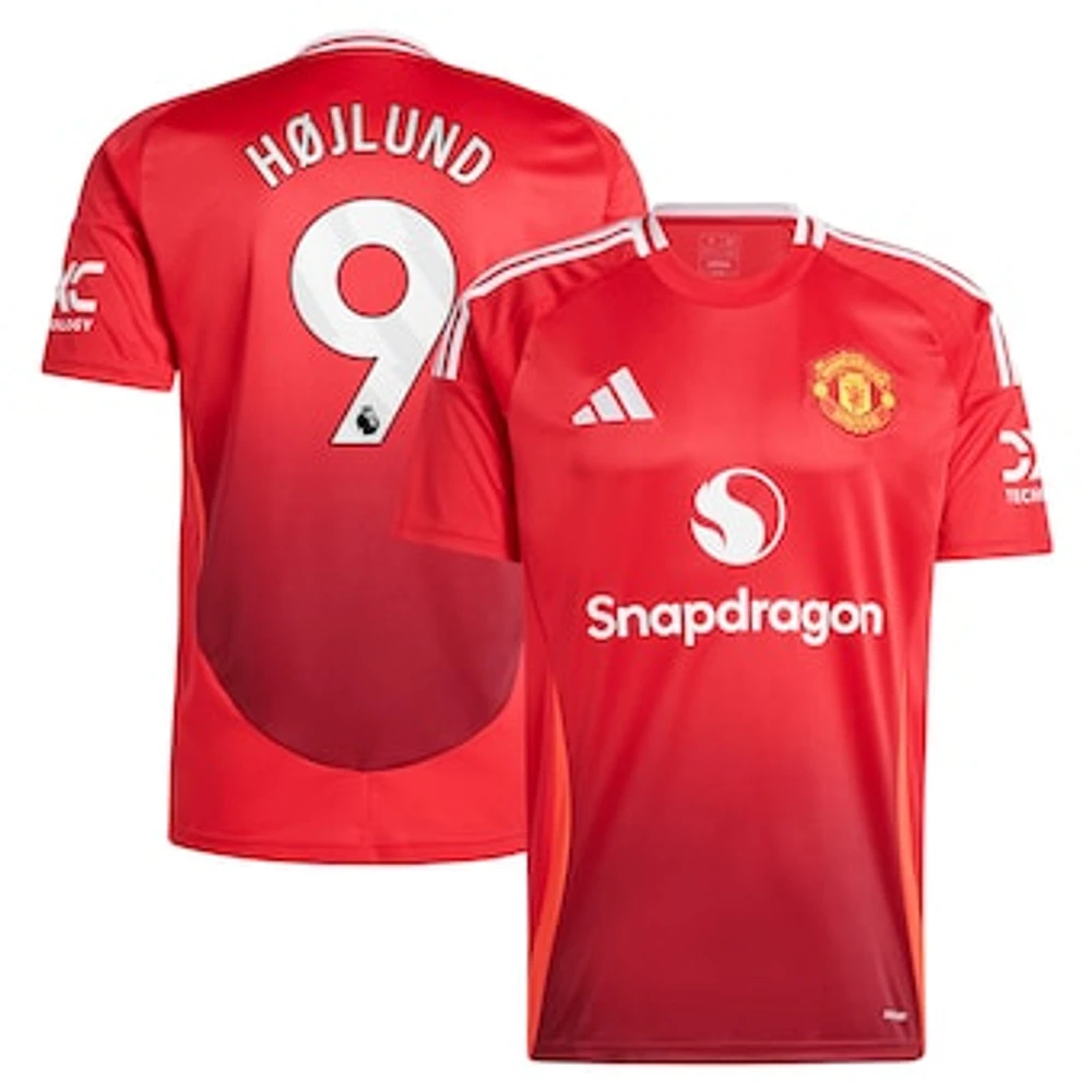 Men's adidas Rasmus Højlund Red Manchester United 2024/25 Home Replica Player Jersey