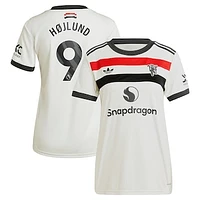 Women's adidas Originals Rasmus Højlund Cream Manchester United 2024/25 Third Replica Jersey