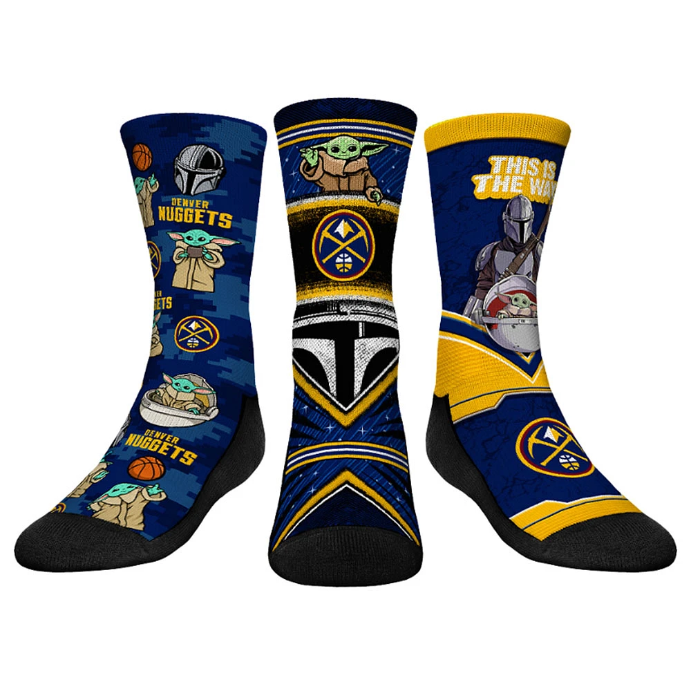 Youth Rock Em Socks Denver Nuggets 3-Pack Crew