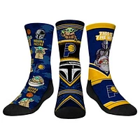 Youth Rock Em Socks  Indiana Pacers 3-Pack Crew