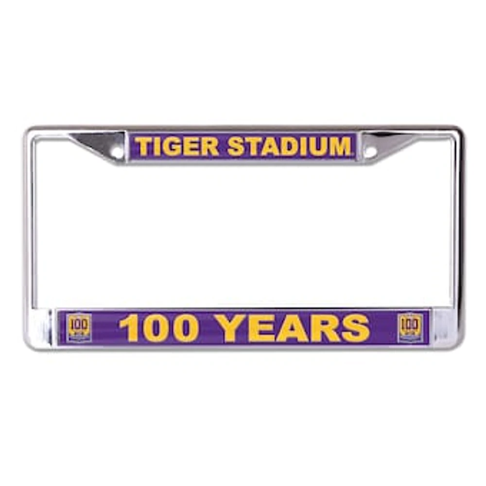 WinCraft LSU Tigers 100 Years Tiger Stadium Metal License Plate Frame