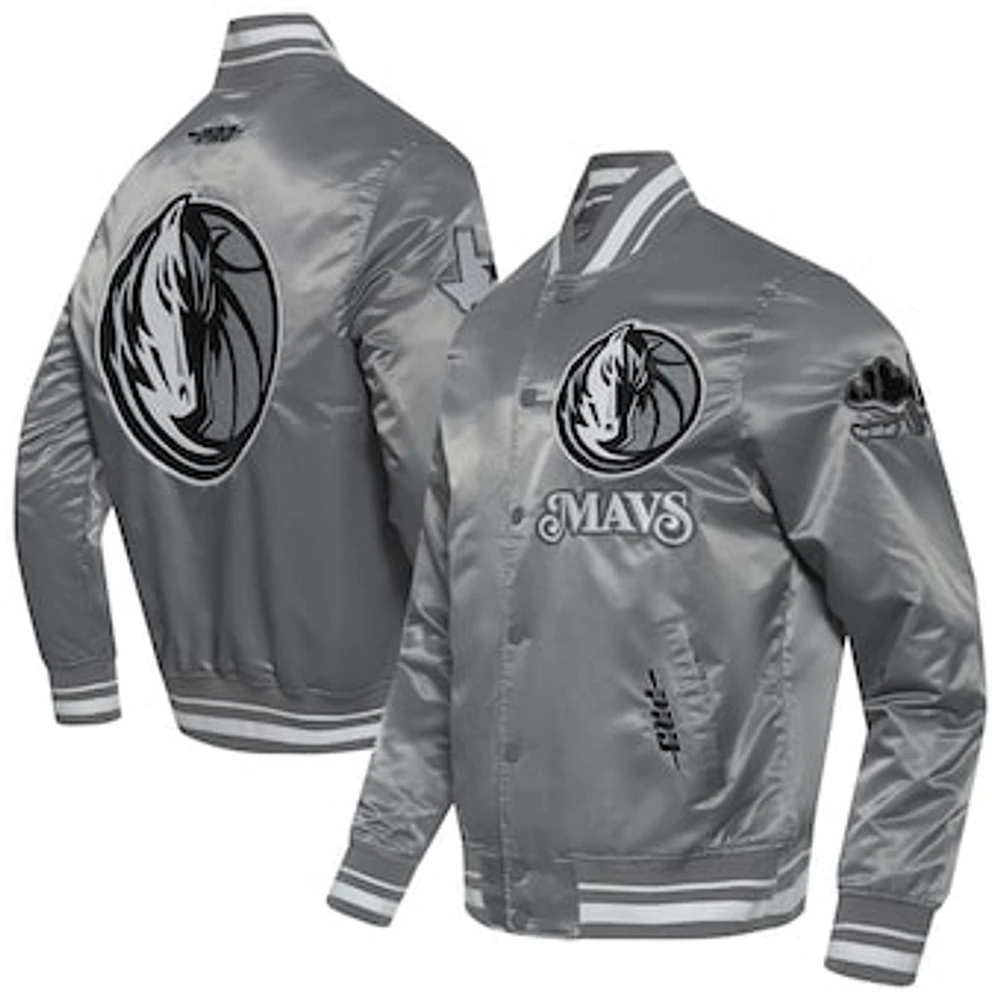 Men's Pro Standard Gray Dallas Mavericks 2024/25 City Edition Chenille Applique Satin Jacket