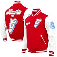 Men's Pro Standard  Red/White Memphis Grizzlies 2024/25 City Edition Wool Varsity Full-Zip Jacket