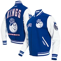 Men's Pro Standard  Blue Sacramento Kings 2024/25 City Edition Wool Varsity Full-Zip Jacket