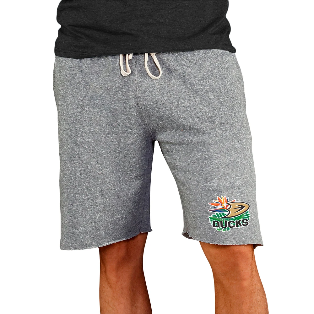 Men's Concepts Sport Gray Anaheim Ducks Mainstream Tri-Blend Shorts