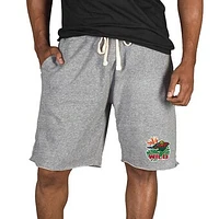 Men's Concepts Sport Gray Minnesota Wild Mainstream Tri-Blend Shorts