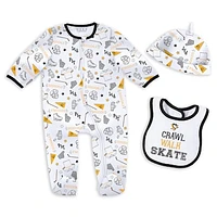 Newborn & Infant WEAR by Erin Andrews Pittsburgh Penguins Sleep and Play Sleeper Set with Bib