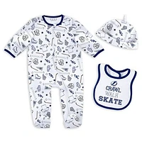 Newborn & Infant WEAR by Erin Andrews Tampa Bay Lightning Sleep and Play Sleeper Set with Bib