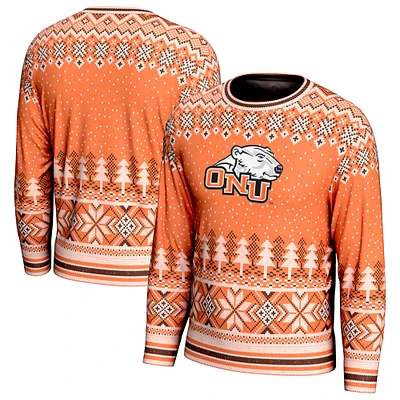 Men's ProSphere Orange Ohio Northern Polar Bears Winter Holiday 1.0 Pullover Sweatshirt