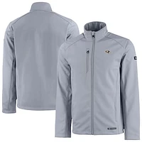 Men's Cutter & Buck Gray Baltimore Ravens Evoke Eco Softshell Recycled Full-Zip Jacket
