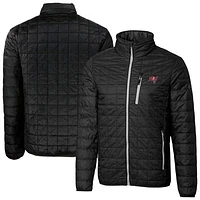 Men's Cutter & Buck Black Tampa Bay Buccaneers Rainier PrimaLoft Eco Insulated Full-Zip Puffer Jacket