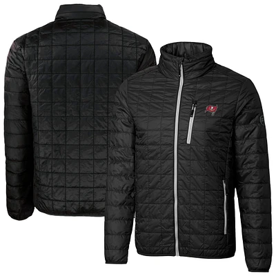 Men's Cutter & Buck Black Tampa Bay Buccaneers Rainier PrimaLoft Eco Insulated Full-Zip Puffer Jacket