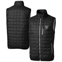 Men's Cutter & Buck Las Vegas Raiders Rainier PrimaLoft Eco Insulated Full-Zip Puffer Vest