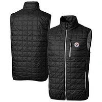 Men's Cutter & Buck Pittsburgh Steelers Rainier PrimaLoft Eco Insulated Full-Zip Puffer Vest