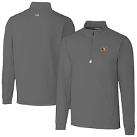 Men's Cutter & Buck  Gray San Francisco 49ers Traverse Stretch Quarter-Zip Top