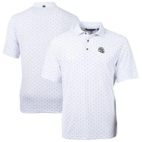Men's Cutter & Buck White Miami Dolphins Big Tall Virtue Eco Pique Tile Print Recycled Polo