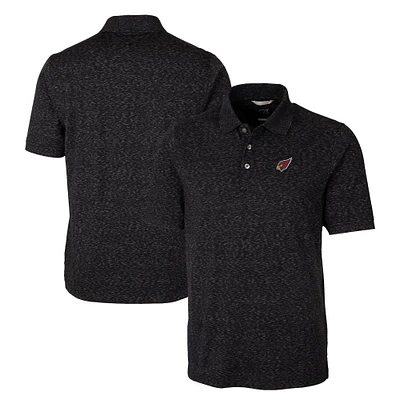 Men's Cutter & Buck Black Arizona Cardinals Big Tall Advantage Tri-Blend Space Dye Polo