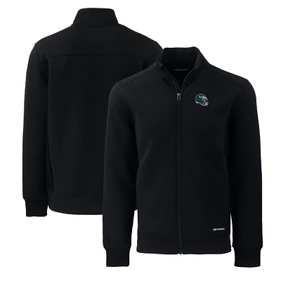 Men's Cutter & Buck Black Philadelphia Eagles Big Tall  Roam Eco Recycled Full-Zip Jacket