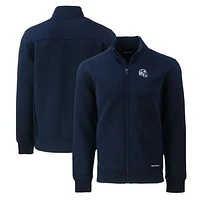 Men's Cutter & Buck Navy Buffalo Bills Big Tall  Roam Eco Recycled Full-Zip Jacket