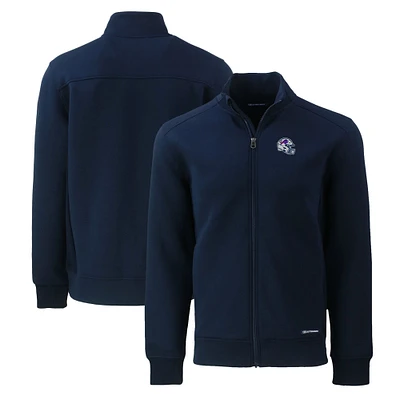 Men's Cutter & Buck Navy Buffalo Bills Big Tall  Roam Eco Recycled Full-Zip Jacket