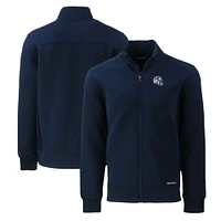 Men's Cutter & Buck Navy Buffalo Bills Big Tall  Roam Eco Recycled Full-Zip Jacket