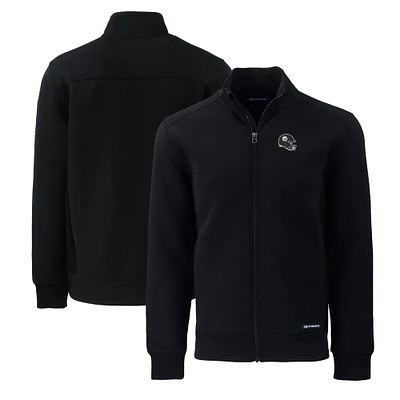 Men's Cutter & Buck Black Pittsburgh Steelers Big Tall  Roam Eco Recycled Full-Zip Jacket
