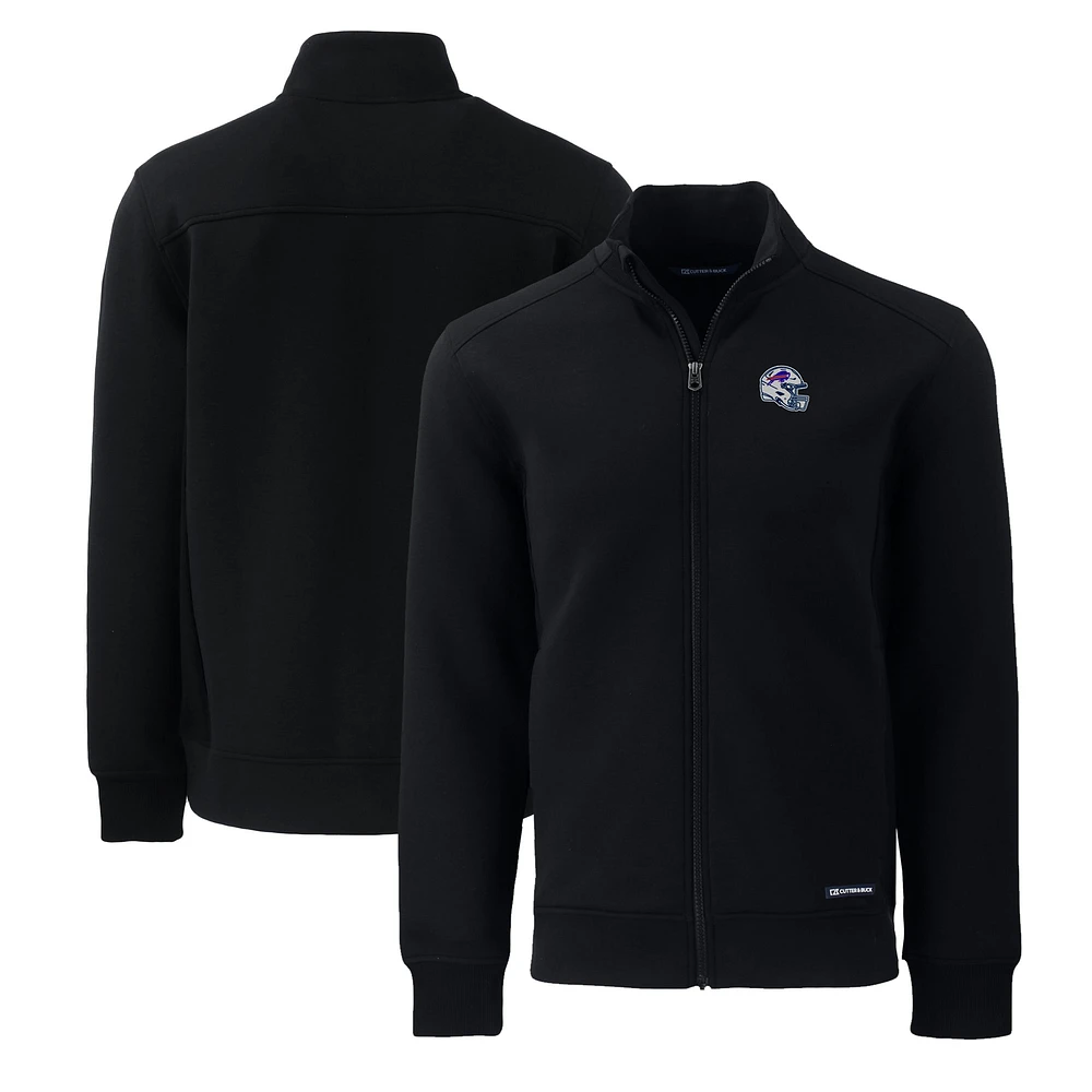 Men's Cutter & Buck Black Buffalo Bills Big Tall Roam Eco Recycled Full-Zip Jacket