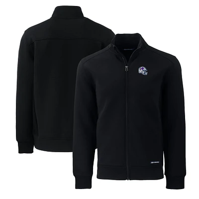 Men's Cutter & Buck Black Buffalo Bills Big Tall  Roam Eco Recycled Full-Zip Jacket