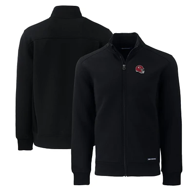 Men's Cutter & Buck Black Kansas City Chiefs Big Tall  Roam Eco Recycled Full-Zip Jacket